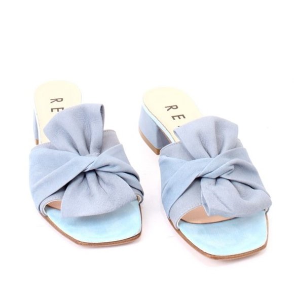 PHIL GATIÈR by REPO 47504 Baby Blue Suede Leather Slide Heel Sandal - Picture 2 of 8